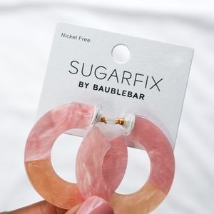 BaubleBar Jewelry - SUGARFIX by BaubleBar Two-Tone Resin Hoop Earrings BaubleBar Jewelry - SUGARFIX by BaubleBar Two-Tone Resin Hoop Earrings